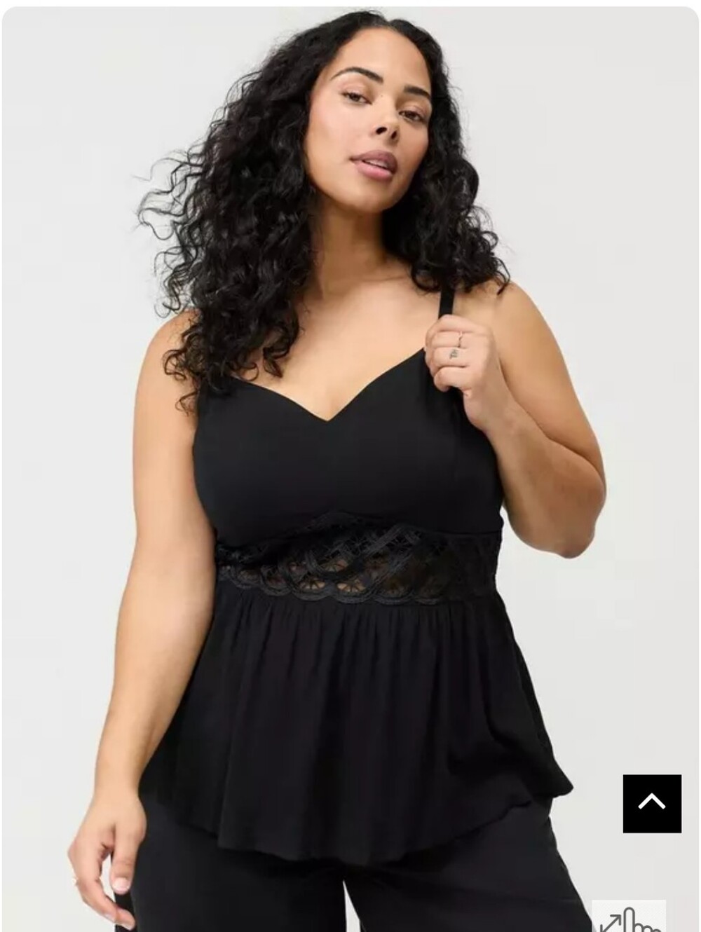 NWOT Torrid Lace-Trim Tank Top